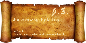 Jeszenszky Bettina névjegykártya