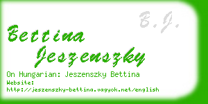 bettina jeszenszky business card